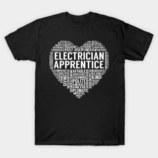 Electrician Apprentice Heart T-Shirt